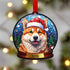 Akita Snow Globe Decoration